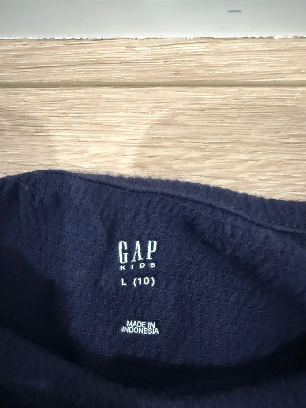 GAP Navy Top with Black & White Gingham Shorts Set
